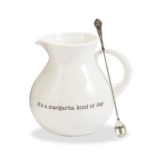 mud pie margarita pitcher set, white