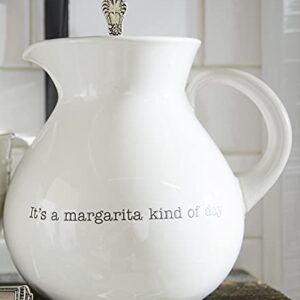 Mud Pie Margarita Pitcher Set, White