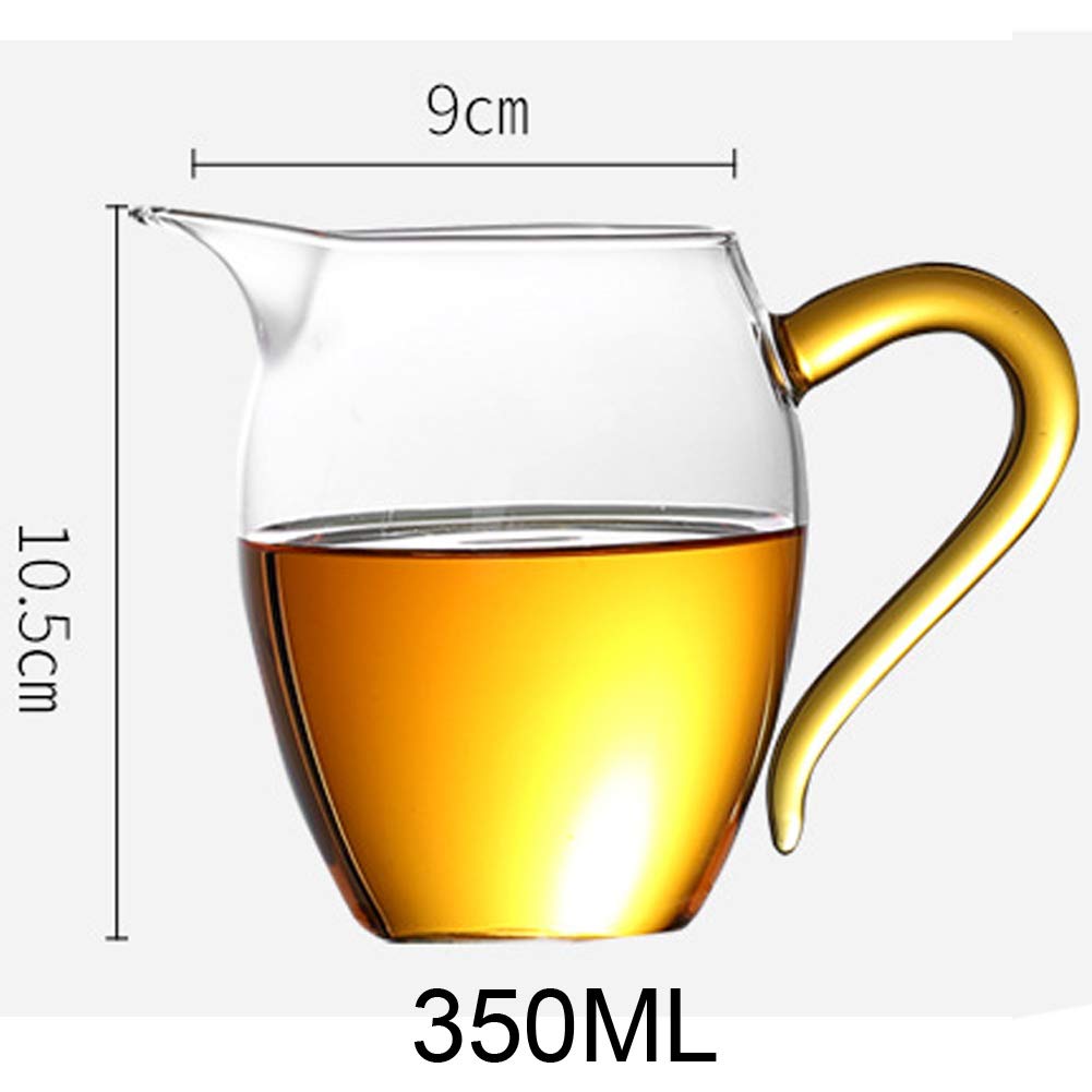 Glass Milk Serving Pitcher With Spout, Gong Dao Bei or Cha Hai For Kung Fu Tea/Coffee or Cream Sharing Cup HB-GB-2 (11.8 oz/ 350 ml)