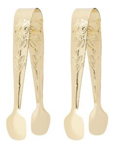 fino rose sugar tong, gold-plated japanese stainless steel, set of 2
