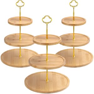 set of 3 wooden cupcake stand 3 tier wood cupcake holder bamboo wood dessert serving stand rustic dessert table display stands tiered tray cupcake holder farmhouse display stands for wedding cupcake