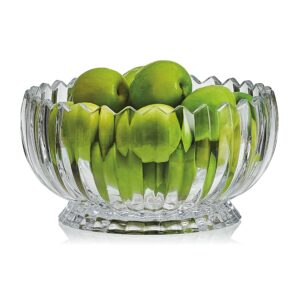 Mikasa Estate Crystal Footed Bowl, Serving Tray, Clear