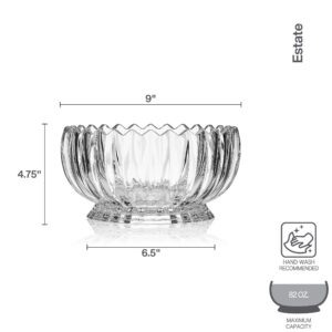 Mikasa Estate Crystal Footed Bowl, Serving Tray, Clear