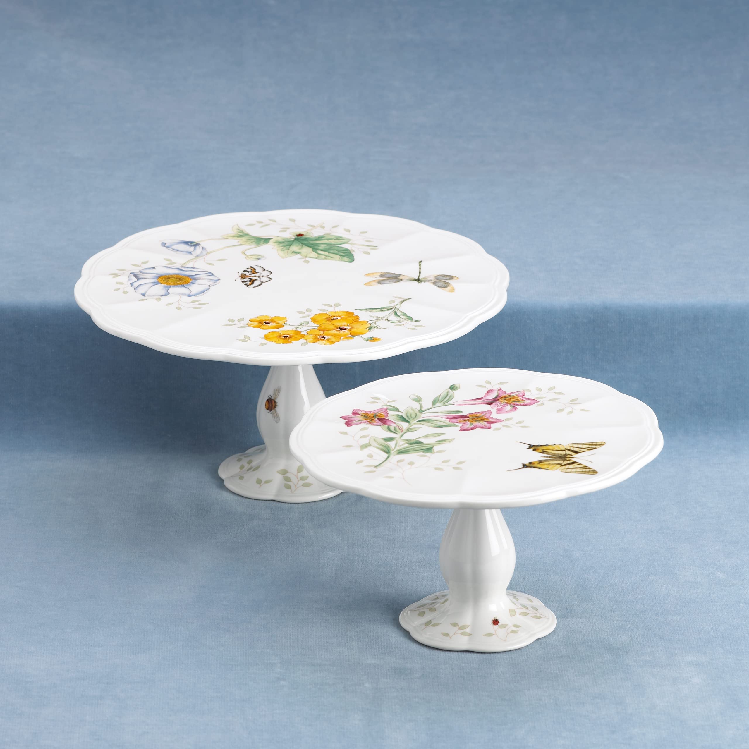 Lenox Butterfly Meadow Pedestal Cake Plate - Medium 10"