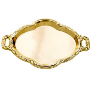 Efavormart 12 Pack - 4.5" Gold Oval Mini Candy Display Tray Favors - Baroque Design for Wedding, Bridal Shower, Baby Shower, Birthday, Candy Jars Decorations