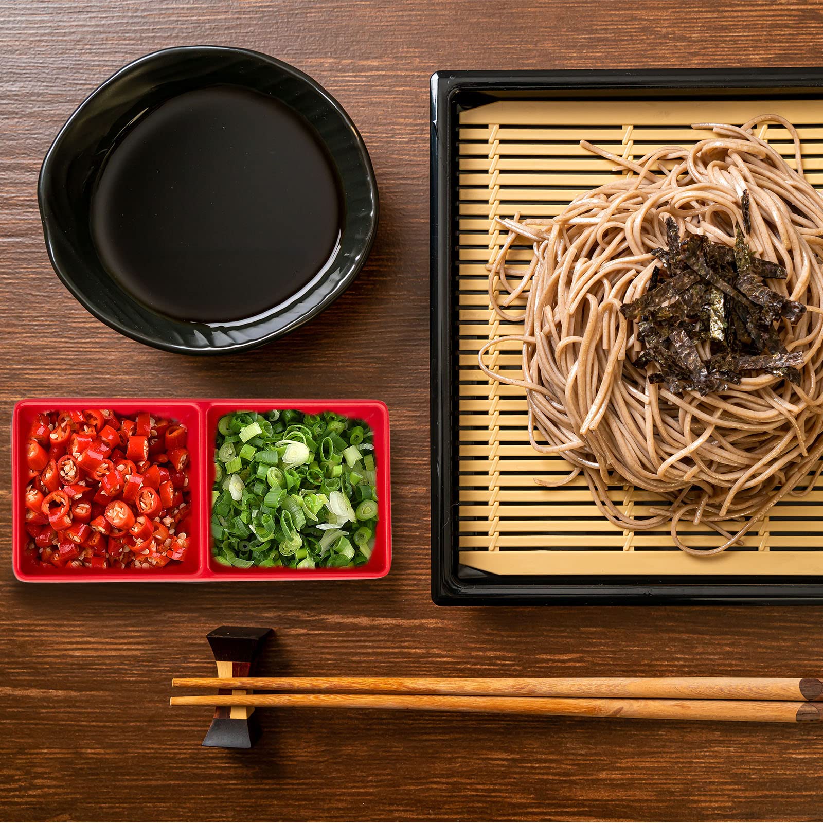 Set of 30 Dual Dipping Bowls Melamine Dual Soy Sauce Dish Black Red Sushi Sauce Cups 5.7 x 2.8 Inch Japanese Style Divided Salsa Bowls 2 Compartments Appetizer Serving Tray Dipping Plates for Kitchen