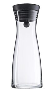 wmf basic water decanter 1l height 29 cm close-up stopper glass cromargan® stainless steel,silver