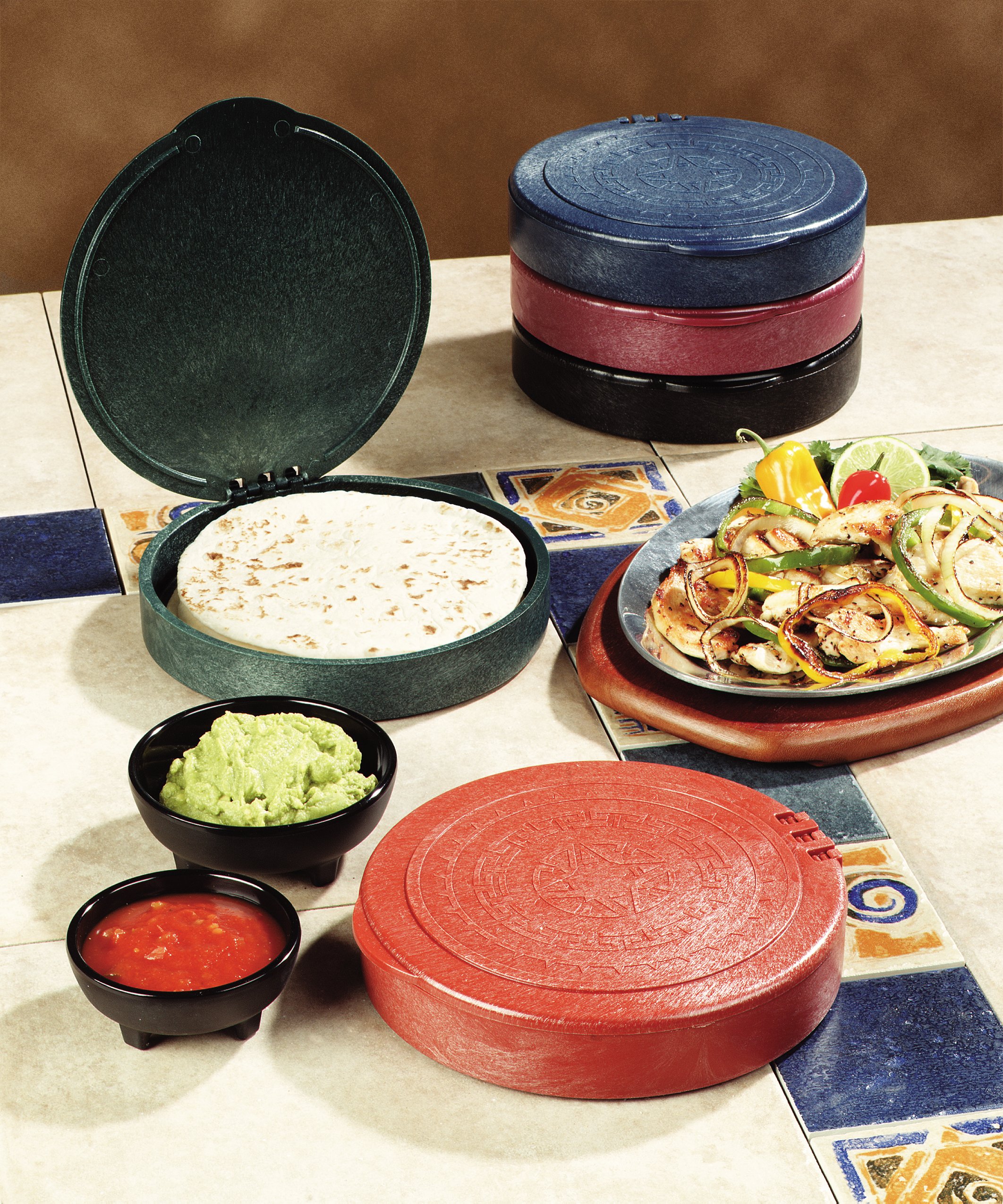 Carlisle FoodService Products 071029 Insulated Hinged Tortilla Server, 7" / 1", Terra Cotta