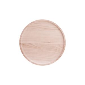 rm roomers 11in round wood tray, round coffee table tray for home decor, decorative trays for coffee tables, natural wood tray for kitchen counter bathroom farmhouse