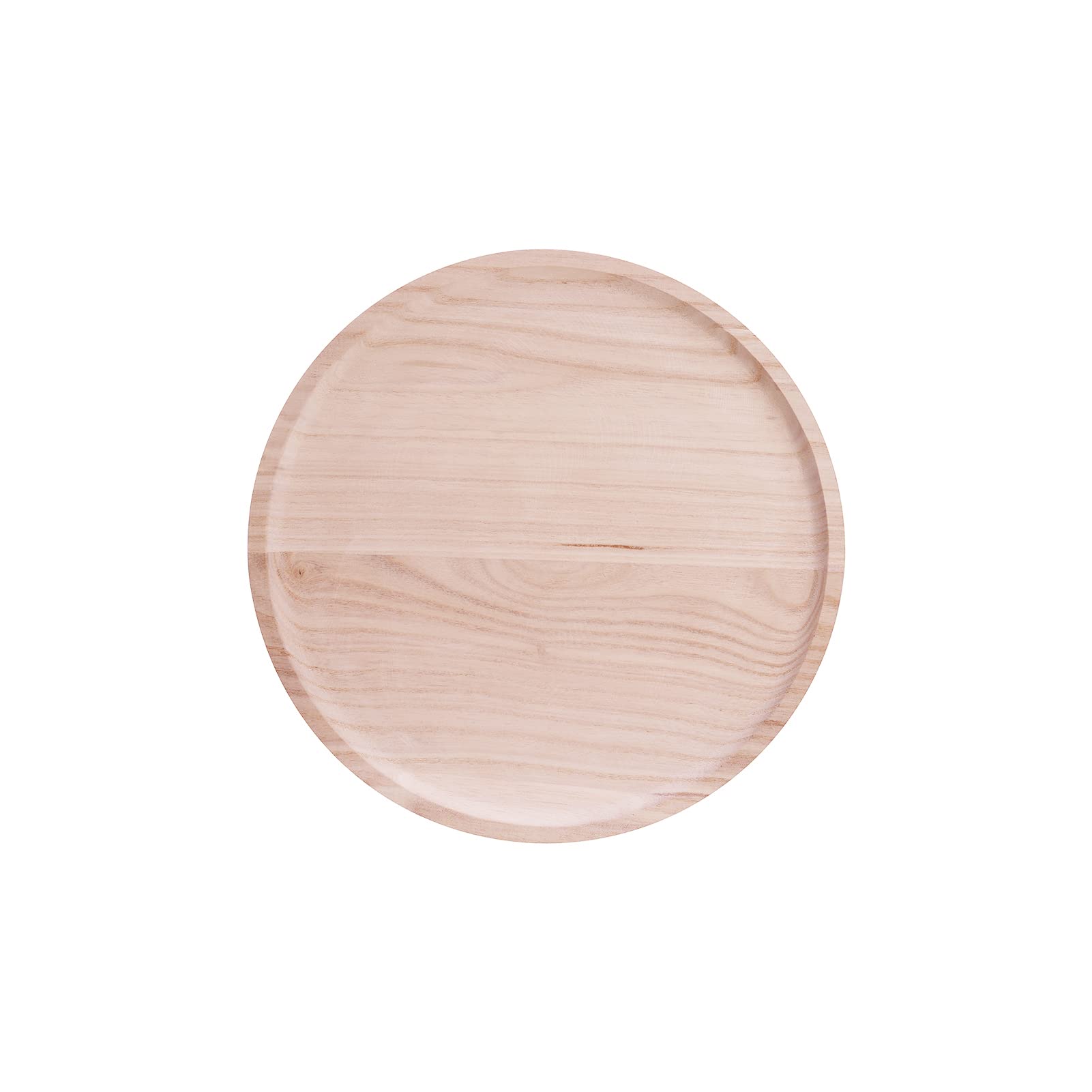 RM ROOMERS 11in Round Wood Tray, Round Coffee Table Tray for Home Decor, Decorative Trays for Coffee Tables, Natural Wood Tray for Kitchen Counter Bathroom Farmhouse