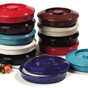 Carlisle FoodService Products 047528 Stackable Tortilla Server w/Lid, 7-1/4" / 2", Lennox Brown