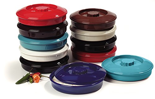 Carlisle FoodService Products 047528 Stackable Tortilla Server w/Lid, 7-1/4" / 2", Lennox Brown