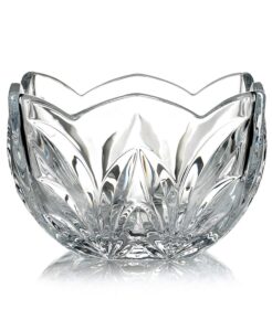 square crystal bowl, decorative 6 inch elegant dish great for serving dessert, salad, snack, and fruit ideal for home, office, party, wedding décor, small candy dish.