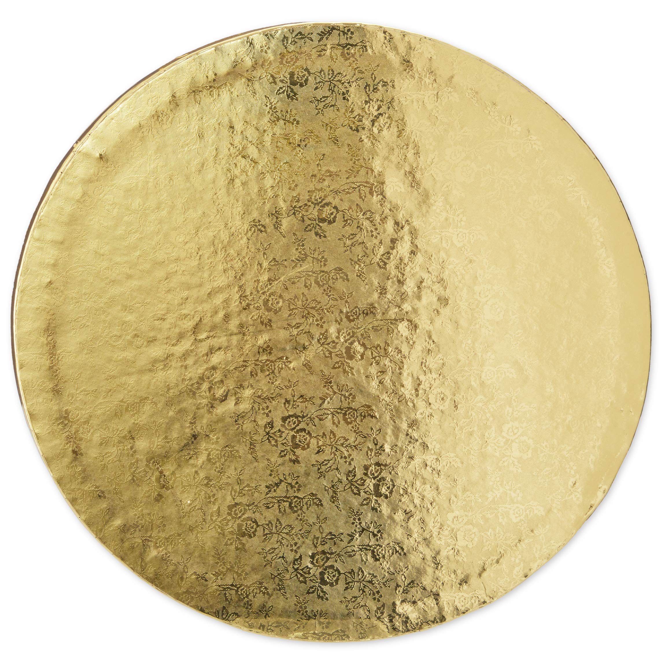 Gold Foil Cake Boards, Disposable Drum Circles (11.5 in.)