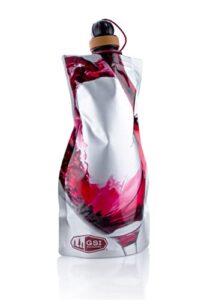 gsi outdoors soft-sided wine carafe | 750 ml wine carafe for travel, camping, festivals, picnics, or backyard | wine gift, wine accessories