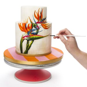 Sugarworks Artists Cake Turntable Rotating Cake Stand Cake Decorating Stand, with Brake/Stop