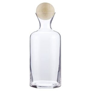 santa barbara design studio table sugar classic decanter, 40-ounce, glass/wood
