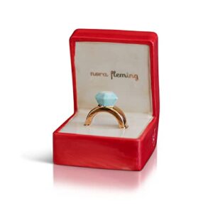nora fleming put a ring on it (ring mini) a296 - hand-painted ceramic valentine's day décor - spring minis for the home and office