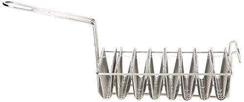 Excellanté 8 Mould Taco Basket Nickel Plated Taco Shell Basket