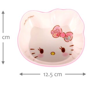 Hello Kitty Cute Deluxe Pink Dinnerware Flatware Meal Set – Plate Bowl Cup Spoon, 4 pieces