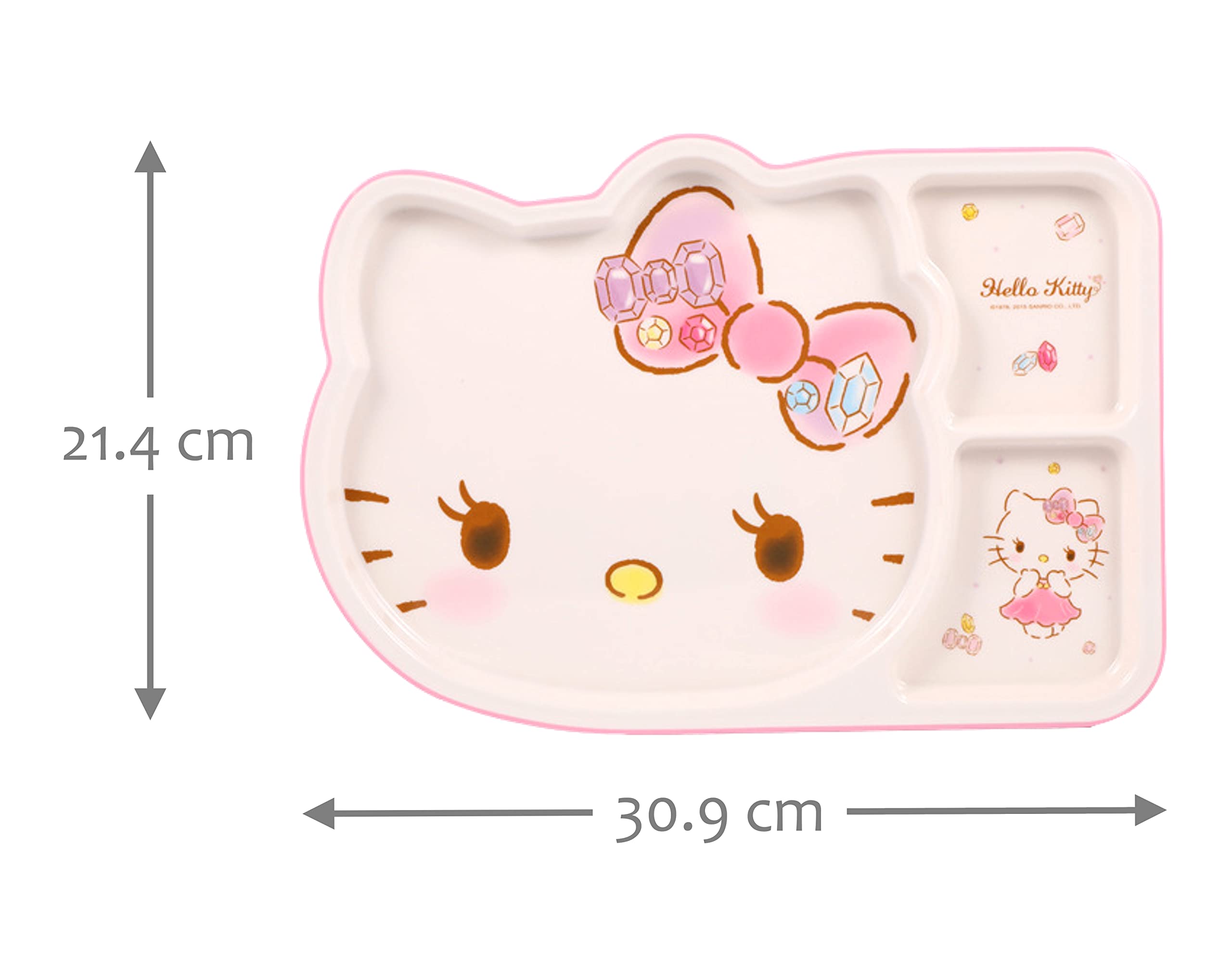 Hello Kitty Cute Deluxe Pink Dinnerware Flatware Meal Set – Plate Bowl Cup Spoon, 4 pieces