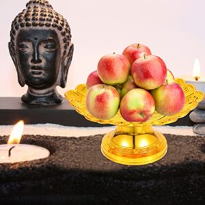 LIFKOME Buddhist Fruit Tray Buddhist Fruit Plate Offering Bowl Tribute Serving Trays Fruit Plate Dessert Snack Dishes with for Buddha Altar Supplies Food Dessert Snack Blessing Fruit Tray Decorations