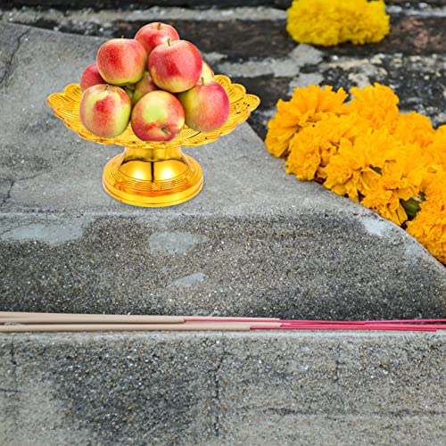 LIFKOME Buddhist Fruit Tray Buddhist Fruit Plate Offering Bowl Tribute Serving Trays Fruit Plate Dessert Snack Dishes with for Buddha Altar Supplies Food Dessert Snack Blessing Fruit Tray Decorations