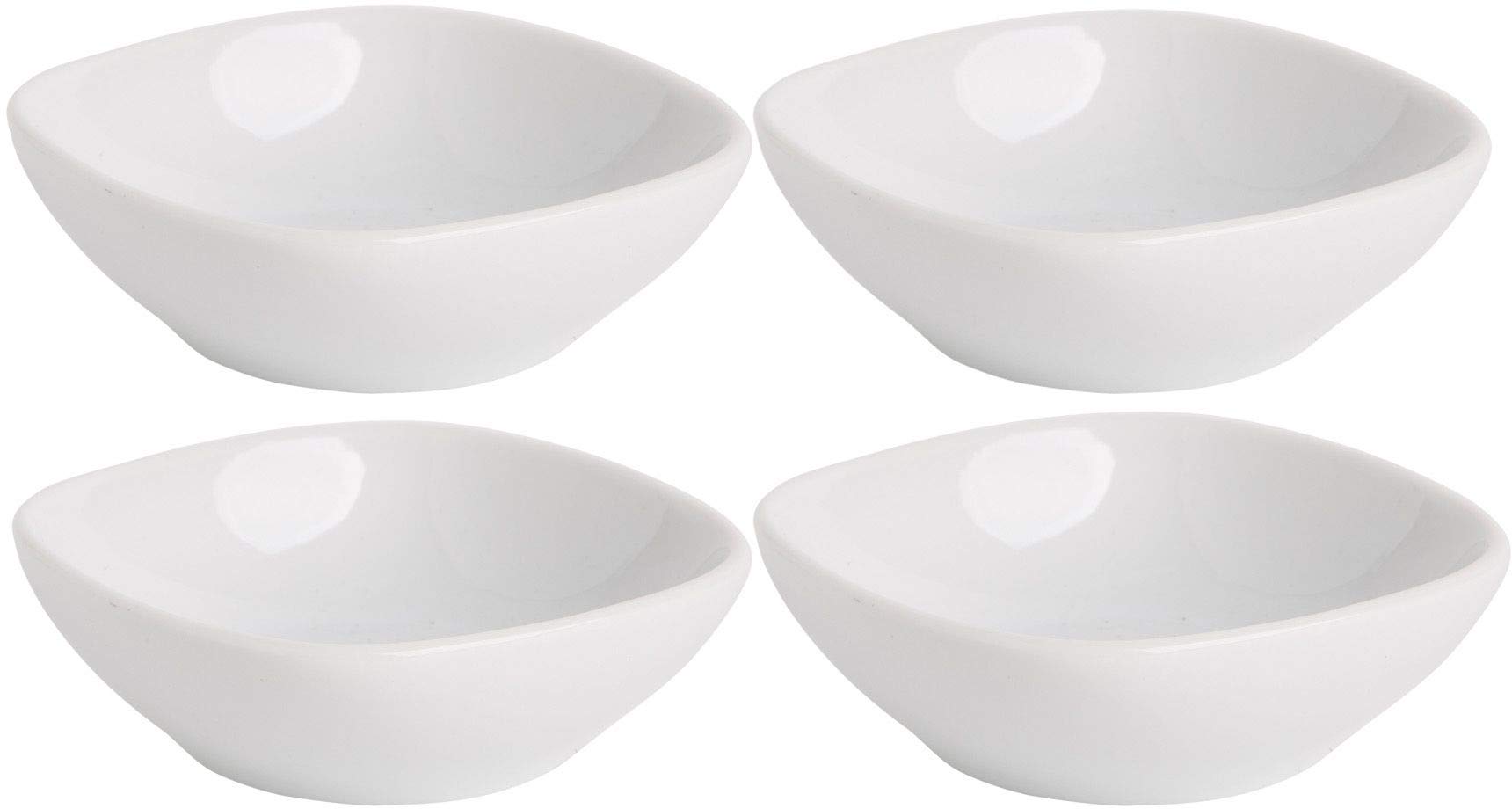 Home Essentials 15238 Fiddle Fern Square Bowls Mini Taster, Set of 4, 1 Oz