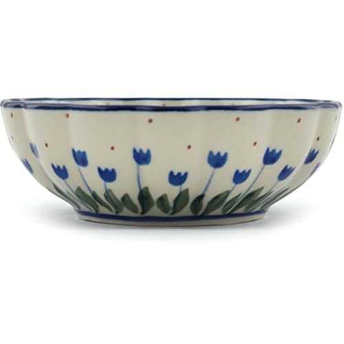 Polish Pottery Bowl 5-inch Water Tulip