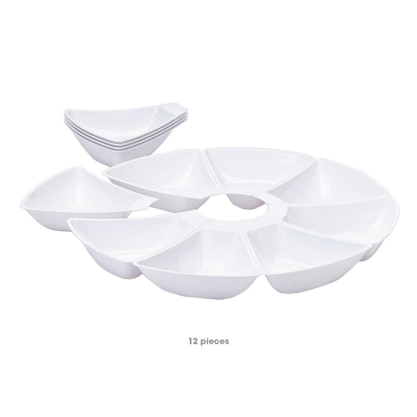 Mozaik Premium Plastic Entertaining and Tapas Set, 12 pieces