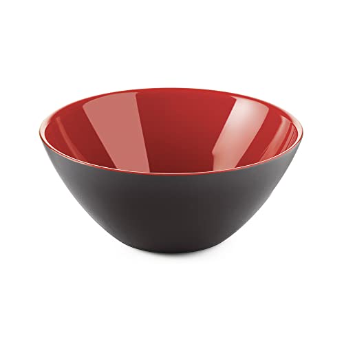 Guzzini My Fusion Black and Red 1.2 Quart Bowl