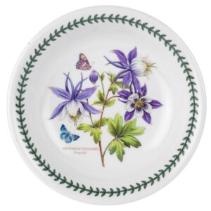 portmeirion exotic botanic garden 8.5 inch pasta bowl with dragonfly motif | dishwasher, microwave, and oven safe | for pasta, soup, or salad | made in england