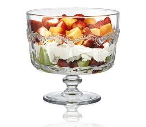 artland a pearl ridge trifle bowl, 88 oz, glass