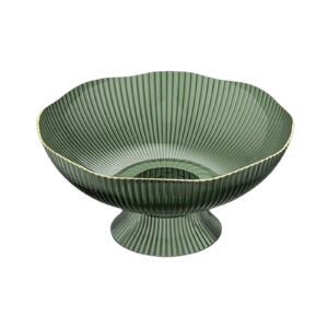 weilaikeqi fruit bowls fruit plate,centerpiece footed bowl for decoration fruit decorative bowl candy dish candy bowl kitchen table home decor, green