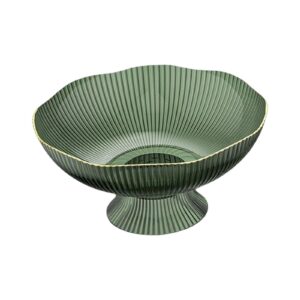 WeiLaiKeQi Fruit Bowls Fruit Plate,Centerpiece Footed Bowl for Decoration Fruit Decorative Bowl Candy Dish Candy Bowl Kitchen Table Home Decor, Green