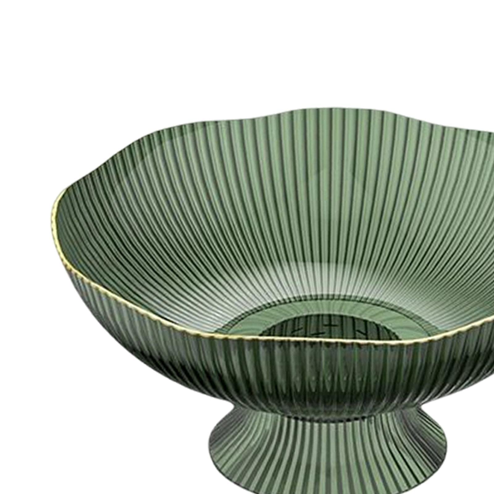 WeiLaiKeQi Fruit Bowls Fruit Plate,Centerpiece Footed Bowl for Decoration Fruit Decorative Bowl Candy Dish Candy Bowl Kitchen Table Home Decor, Green