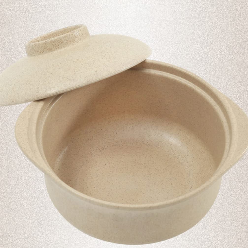 Hemoton Noodle Bowl Miso Soup Bowls Microwave Noodle Bowls with Lid Large Wheat Straw Soup Mug for Soup, Noodle, Ramen Ramen Bowl Wheat Straw Fiber Bowl