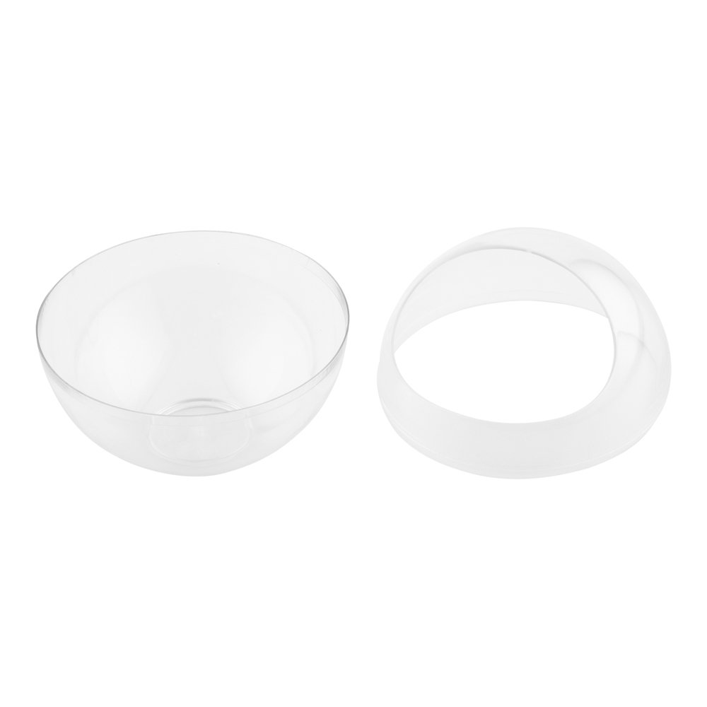 Restaurantware 3 Ounce Dessert Cups 10 Sphere Shaped Tasting Cups - 2-Piece Design Dome Lid With Opening Included Clear Plastic Appetizer Containers For Samples And Snacks Reprocessable