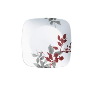 corelle boutique square lunch plate kyoto leaves 9in (22.5cm) 6 pack