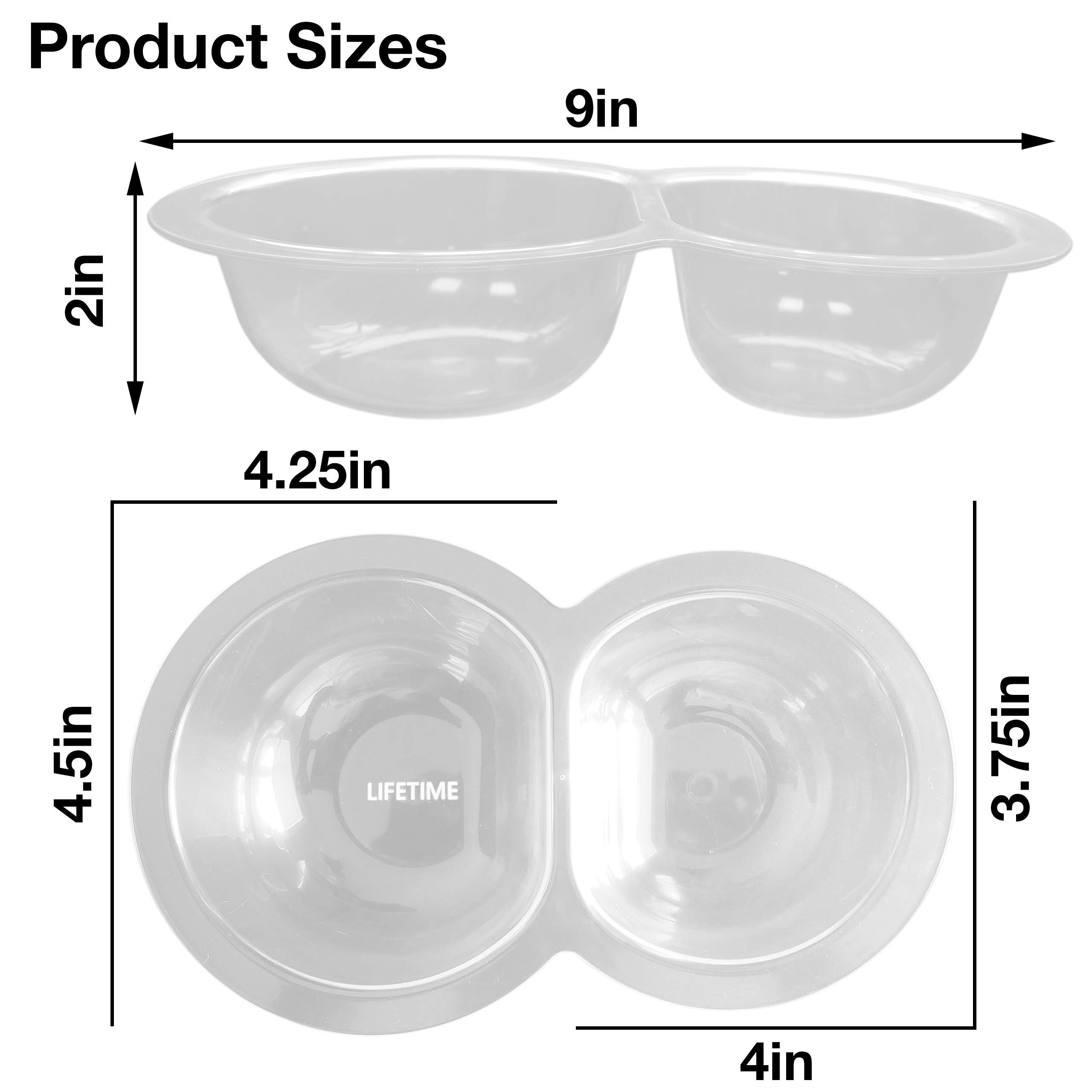 Plastic Double Bowls for Kids, BPA Free Toddler Children Adults Cereal Soup Snack Salad Pasta Bowl Microwave Dishwasher Safe Unbreakable Ecofriendly Stackable Divided Dish (2)