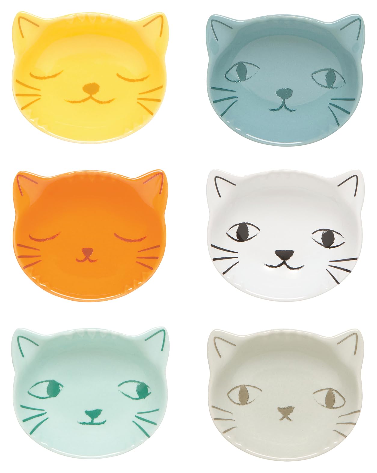 Set of 6 Purrfect Cat Pinch Bowls L46003