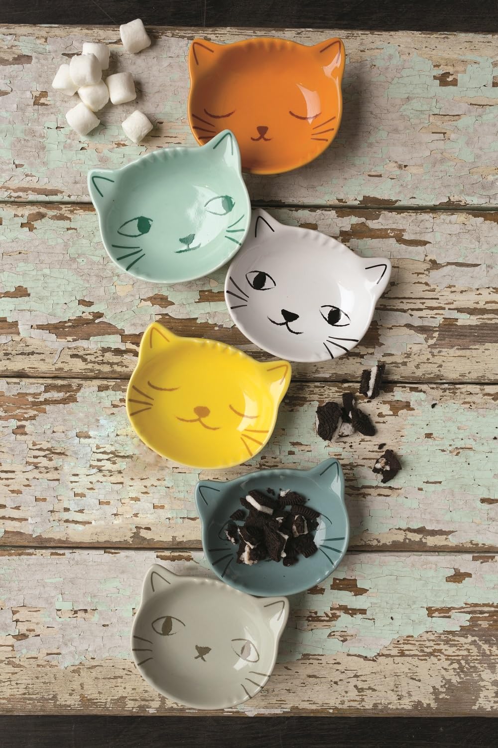 Set of 6 Purrfect Cat Pinch Bowls L46003