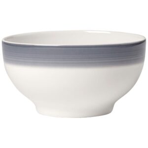 colorful life cosy grey french rice bowl by villeroy & boch - premium porcelain - made in germany - dishwasher and microwave safe - 25 ounce capacity