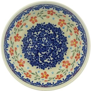 Polish Pottery 6½-inch Bowl (Country Garden Theme) + Certificate of Authenticity