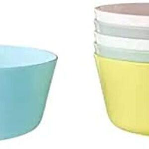 6 Bowls Mixed Colors for Kids by IKEA (KALAS Bowl) Best for Birthday Parties and Learning How to EAT Unbreakable Bowls