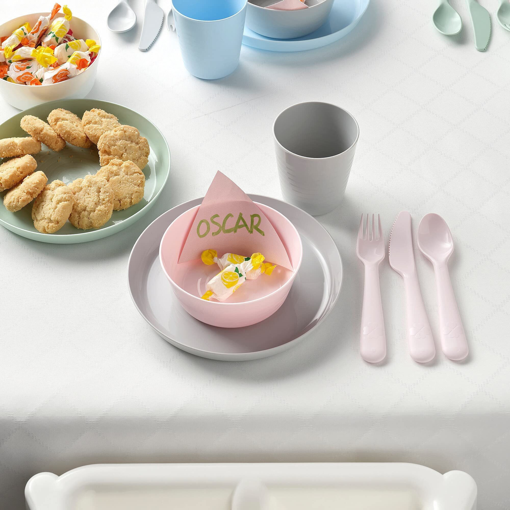 6 Bowls Mixed Colors for Kids by IKEA (KALAS Bowl) Best for Birthday Parties and Learning How to EAT Unbreakable Bowls