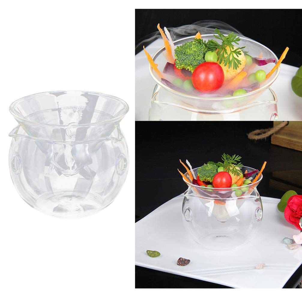 Yardwe Salad Serving Bowl Ramekins Dishes Salad Container Cold Dip Container Glass Container Clear Glass Bowls Nut Dish Salad Display Bowl Dip Bowls Food Cooking Vegetable Bowl