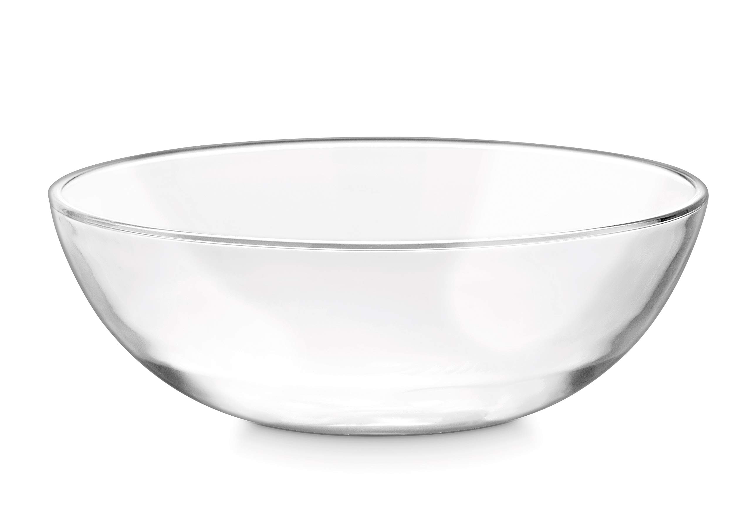 Glass - Bowl - for Soup - Dessert - Pasta - Fruit - Soup Plate - 20 oz. - Set of 6-6.5" Diameter - Made in Europe - by Barski