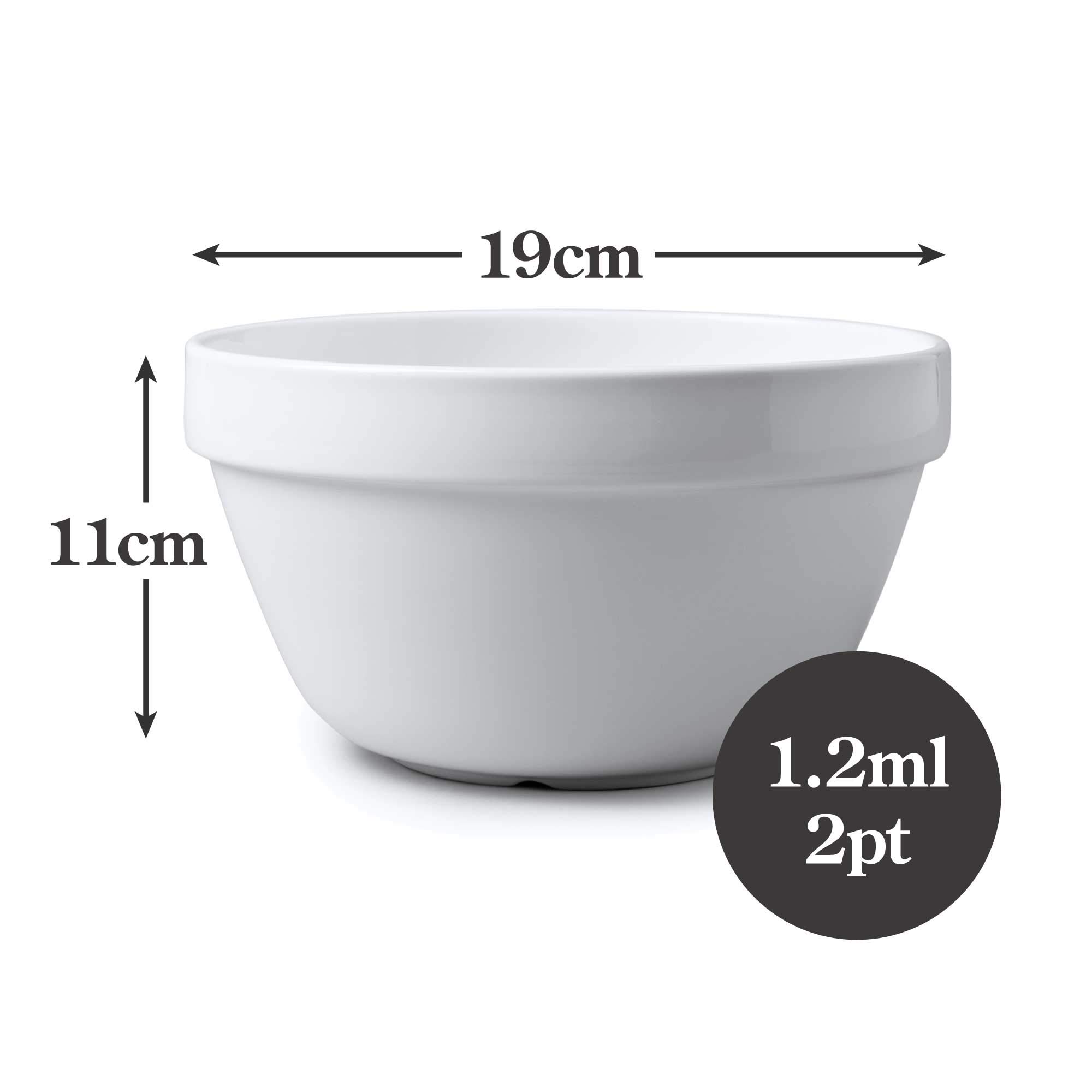 Wm Bartleet & Sons Traditional Porcelain Pudding Basin (20cm/1.25ltr/2pt) – White