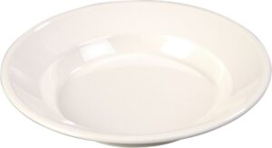 carlisle foodservice products reusable plastic bowl soup bowl, salad bowl for home and restaurant, melamine, 12 ounces, white, (pack of 48)